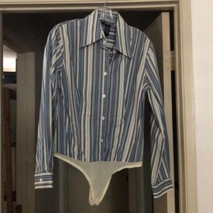 Body by Victoria button down shirt body suit